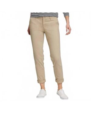 Eddie Bauer Cloud Boyfriend Mid Rise Slim Legend Wash Pants - Natural