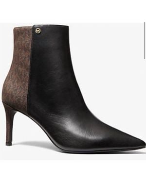 Michael Kors Alina Flex Pointed Toe Logo Booties - Black