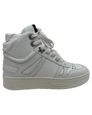 Jimmy Choo Hawaii High-To Sneakers - Gray