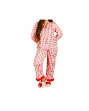 The Darling Effect Oh So Merry Pj Set - Red