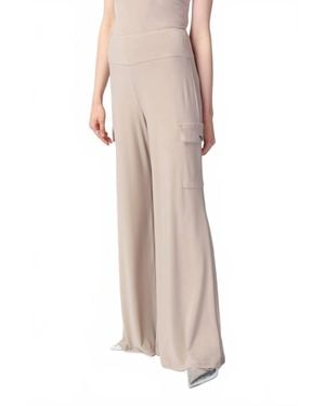 Joseph Ribkoff Wide Leg Cargo Pants - Natural