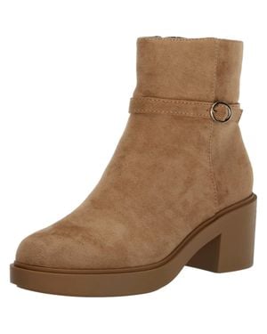 Anne Klein Fenix Ankle Boot Dark Natural Feni01F9-251 - Brown