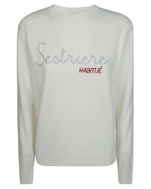 MC2 Saint Barth New Queen Crewneck Cotton Sweater - Gray