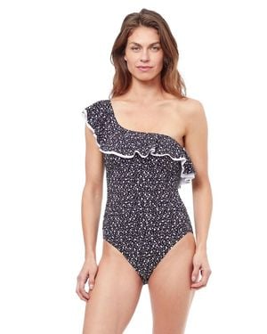 Gottex Bash One Shoulder One Piece Swimsuit - Blue