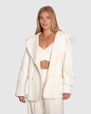 Belle & Bloom Only You Quilted Utility Jacket - White