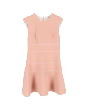 Sandro Sandro Crewneck Fit And Flare Mini Dress - Pink