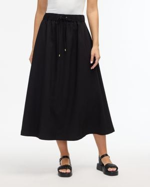 Ellen Tracy Tencel Pull On Skirt - Black