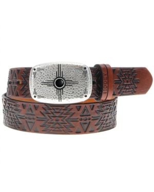 Hooey Dakota Aztec Belt - Brown