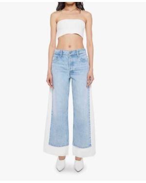 Mother Nacho Double Dip Nerdy Fray Jeans - Blue