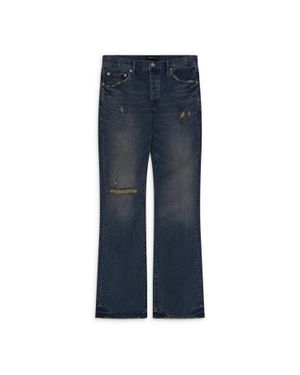 Purple Brand Mid Alloy Distressed Flared Jeans - Blue