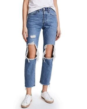 3x1 W3 Higher Ground Bf Crop Jeans - Blue