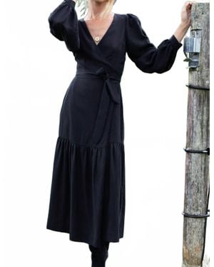 Emerson Fry Tencel Wrap Dress - Blue