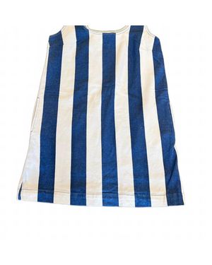 Blu Pepper Vertical Stripe Denim Tank Mini Dress - Blue