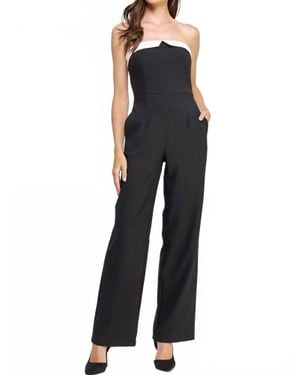Strut & Bolt Contrast Tailored Jumpsuit - Black