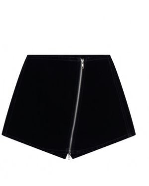 Hudson Jeans Mini Wrap Skort - Black