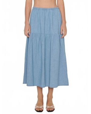 Nation Ltd Liza Midi Skirt - Blue