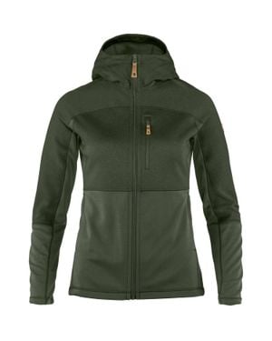 Fjallraven Abisko Hooded Full Zip Fleece Jacket - Green