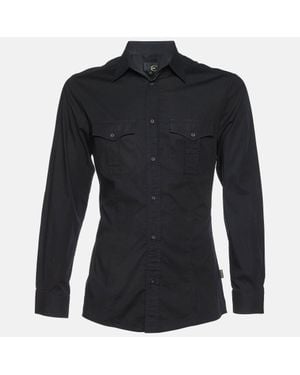 Just Cavalli Cotton Cargo Shirt - Black