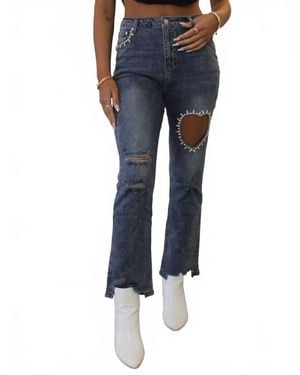 Blue B Lovers Lane Denim Cropped Jeans - Blue