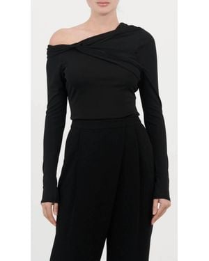 Cinq À Sept Zaya Long Sleeve Top - Black