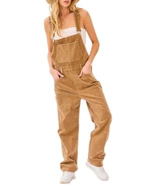 Main Strip Dax Corduroy Overall - White