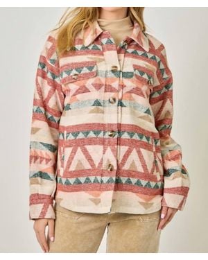 Mystree Taylor Shacket - Pink
