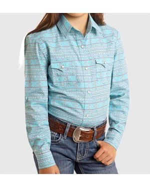Panhandle Girls Slim Shirt - Blue