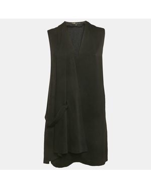 Maje Crepe Draped Mini Dress - Green
