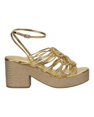 Love Rio Marigold Strappy Rope Wedge - Metallic