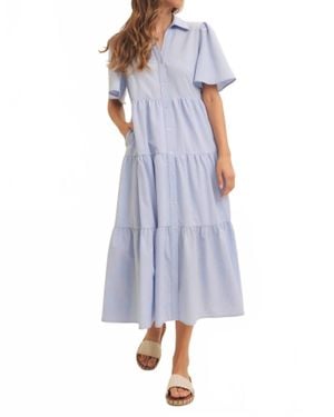 In February Drifting Away Midi Dress - Blue