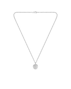 BOSS Tone Necklace With Double B Monogram Medallion - Metallic