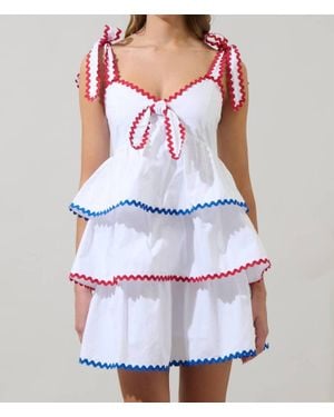 Sugarlips Tiered Mini Dress - White