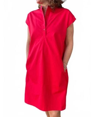 Caryn Lawn Seaside Dress - Red