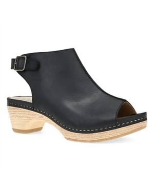 Dansko Lizzy Sling Back Peep Toe Sandal - Black