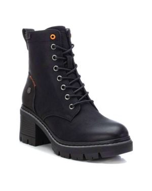 Xti Lace-Up Booties - Blue