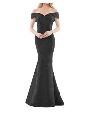Marsoni by Colors Long Off Shoulder Formal Mermaid Gown - Black
