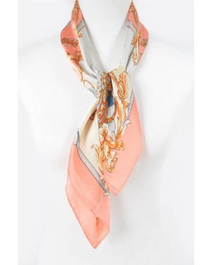 TRUEDAMES Bold Mix Print Bandana Scarf - Pink