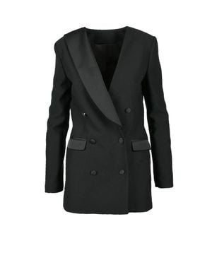 CoSTUME NATIONAL Polyester Double-Breasted Jacket - Black