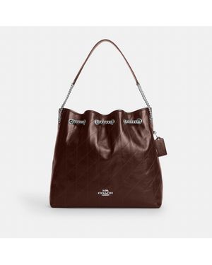 COACH Evelyn Shoulder Bag With Quilting - Purple
