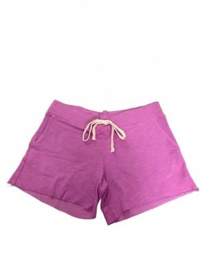 Monrow Drawstring Sweat Short - Purple