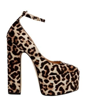 Steve Madden Skyrise Platform Pump Leopard Velvet Skyr01S1-965 - Metallic