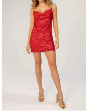 Lavender Brown Marie Dress - Red