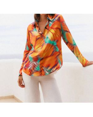 Catherine Gee Daria French Cuff Blouse - Orange