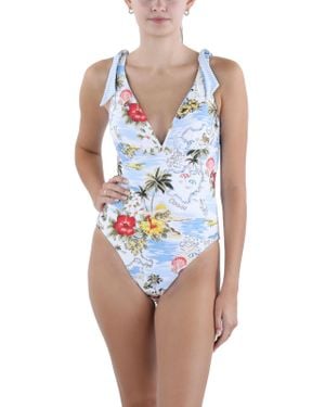 Seafolly Printed Nylon One-Piece Swimsuit - Blue