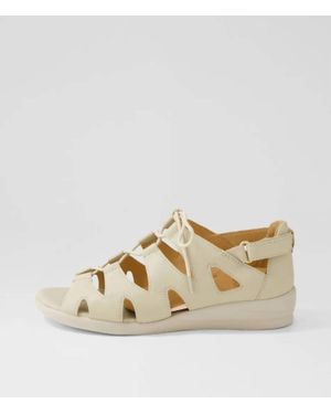 Ziera Barnette Ghillie Tie Sandal - Natural