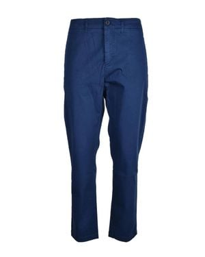 Department 5 Colorful Stretch Cotton Pants - Blue
