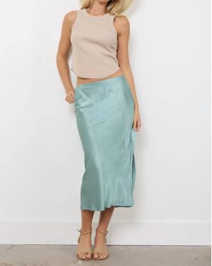 Lamade Dorit Silky Slip Skirt - Blue