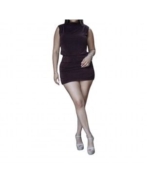 Edit by Nine Mock Neck Shimmer Dress - Black