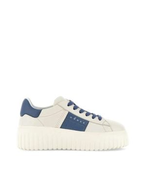 Hogan H-Stripes Logo Sneakers - Blue
