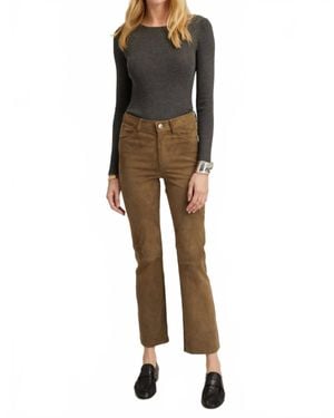SPRWMN 5 Pocket Ankle Flare Pants - Green